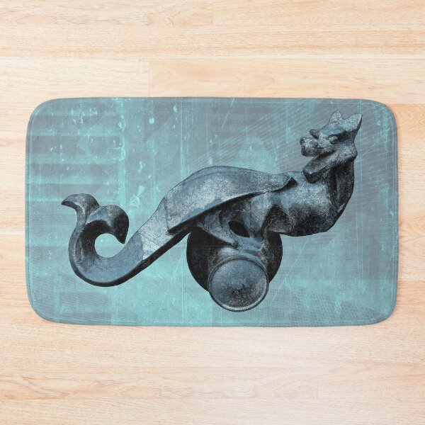 Item preview, Cast Iron Dragon Door Handle Medieval Hardware Blue designed and sold by Ghoul Enterprises.
