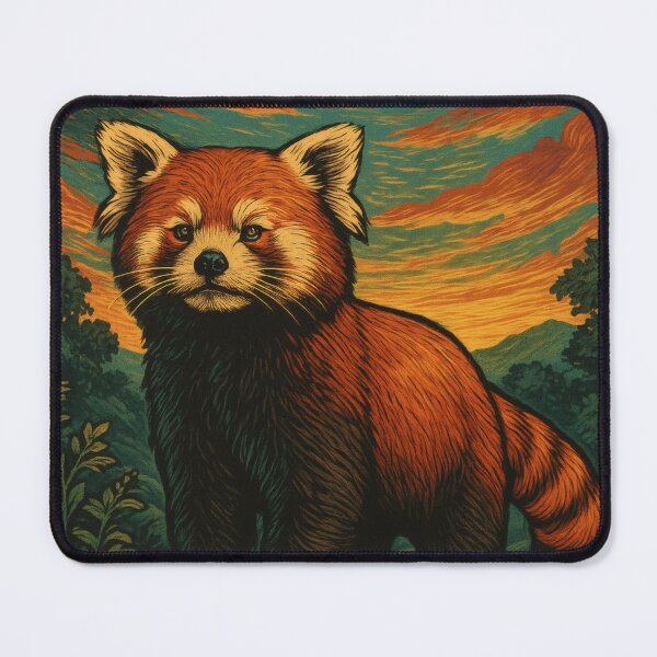 Item preview, Majestic Red Panda Elegance Vintage Poster designed and sold by PaintedPixels01.