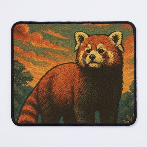 Item preview, Majestic Red Panda Elegance Vintage Poster designed and sold by PaintedPixels01.