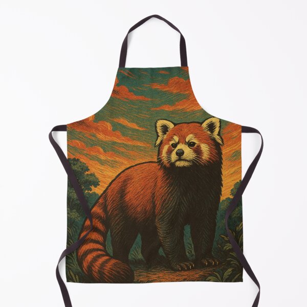 Item preview, Majestic Red Panda Elegance Vintage Poster designed and sold by PaintedPixels01.
