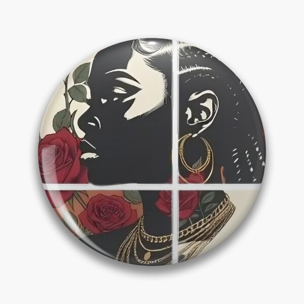 Item preview, BLOOM Rooted in Grace Black Woman Rose Aesthetic designed and sold by BLK CANVAS SYNDICATE.