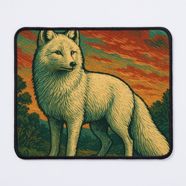 Item preview, Majestic Arctic Fox Vintage Poster | Retro Wildlife Art | Arctic Animal Wall Decor designed and sold by PaintedPixels01.