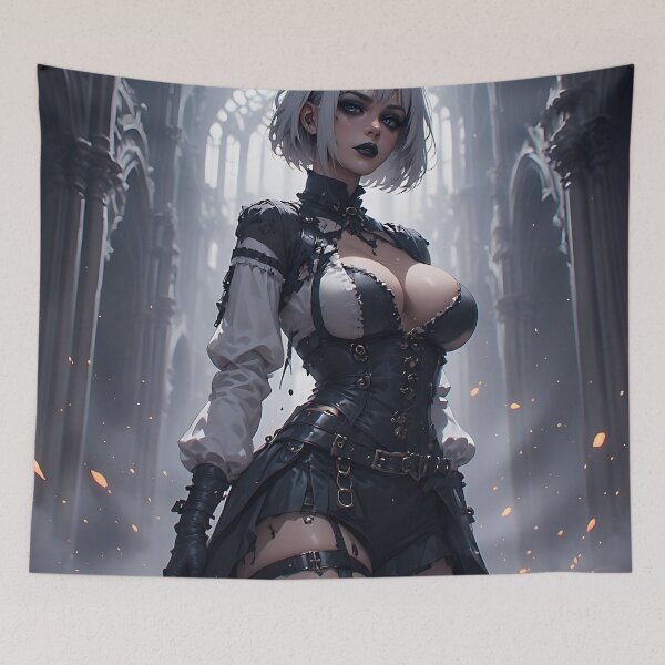 Item preview, Hot Halloween Anime Girl Goth Mommy Waifu Woman designed and sold by Your New Fixation.