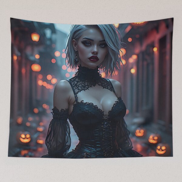 Item preview, Hot Halloween Anime Girl Goth Mommy Waifu Woman designed and sold by Your New Fixation.
