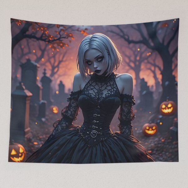 Item preview, Hot Halloween Anime Girl Goth Mommy Waifu Woman designed and sold by Your New Fixation.