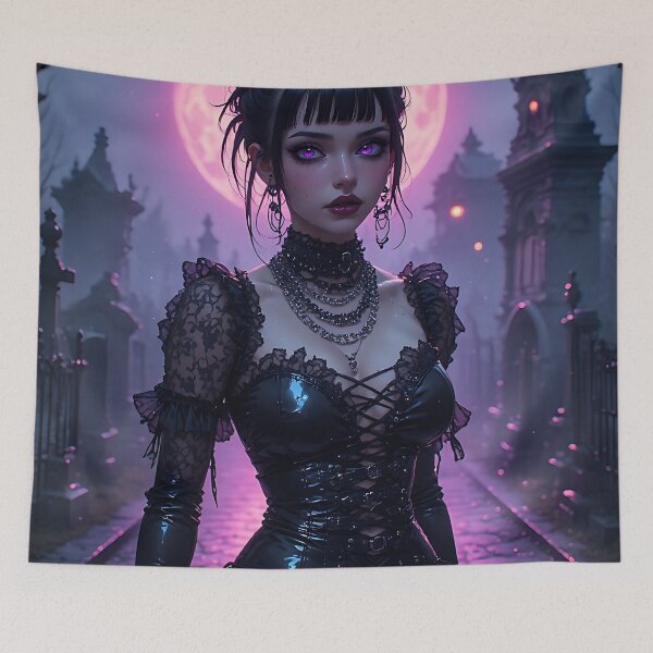 Item preview, Hot Halloween Anime Girl Goth Mommy Waifu Woman designed and sold by Your New Fixation.