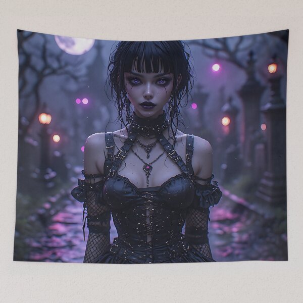 Item preview, Hot Halloween Anime Girl Goth Mommy Waifu Woman designed and sold by Your New Fixation.