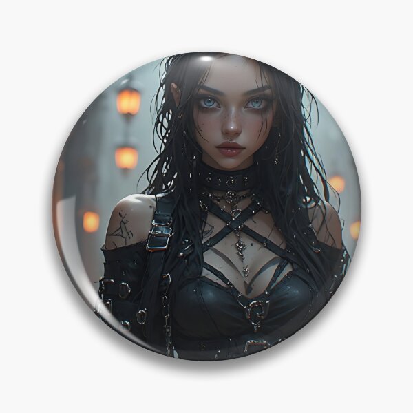 Item preview, Hot Halloween Anime Girl Goth Mommy Waifu Woman designed and sold by Your New Fixation.