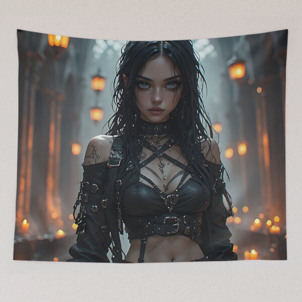 Item preview, Hot Halloween Anime Girl Goth Mommy Waifu Woman designed and sold by Your New Fixation.