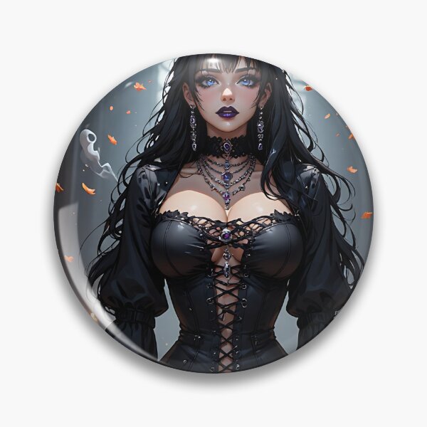 Item preview, Hot Halloween Anime Girl Goth Mommy Waifu Woman designed and sold by Your New Fixation.