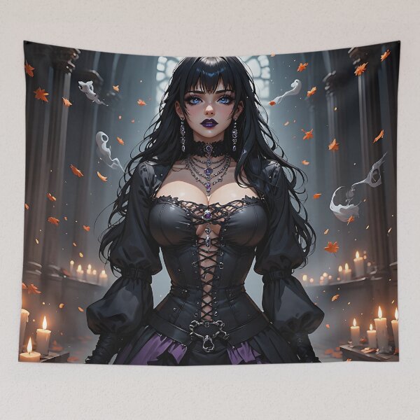 Item preview, Hot Halloween Anime Girl Goth Mommy Waifu Woman designed and sold by Your New Fixation.