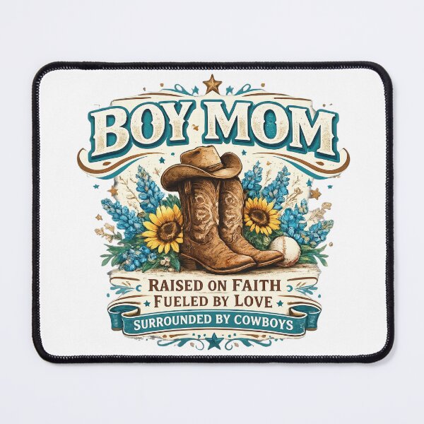 Item preview, Boy Mom : Raised on Faith Fueled by Love Surrounded by Cowboys Western Country Design designed and sold by Divine Boutique.
