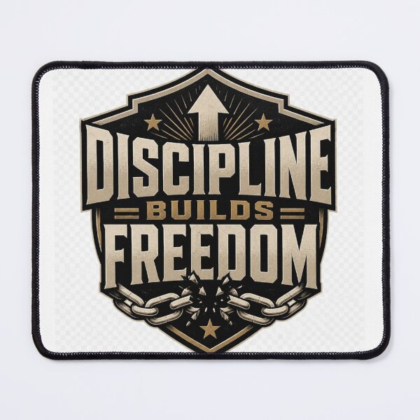 Item preview, Discipline Builds Freedom Motivational Mindset Typography designed and sold by TibbuTees.