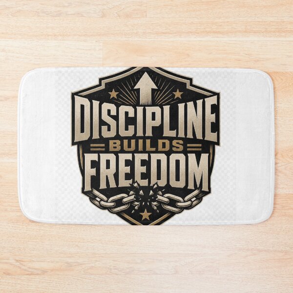 Item preview, Discipline Builds Freedom Motivational Mindset Typography designed and sold by TibbuTees.