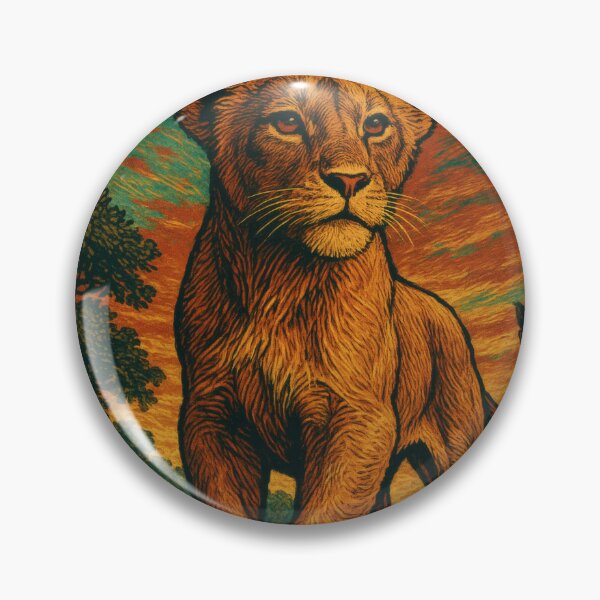 Item preview, Majestic Lion Cub Vintage Poster designed and sold by PaintedPixels01.