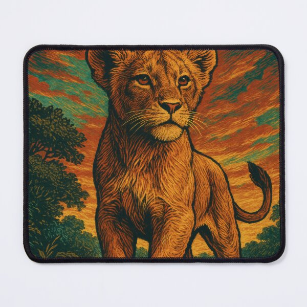 Item preview, Majestic Lion Cub Vintage Poster designed and sold by PaintedPixels01.