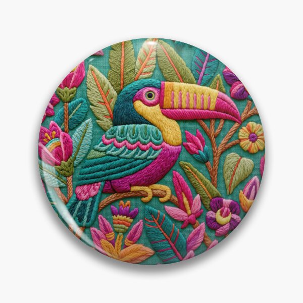 Item preview, Embroidery Toucan Jungle Garden designed and sold by artsandsoul.