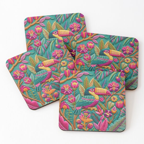 Item preview, Embroidery Toucan Jungle Garden designed and sold by artsandsoul.