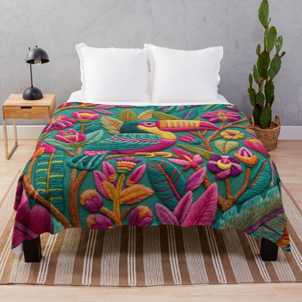 Item preview, Embroidery Toucan Jungle Garden designed and sold by artsandsoul.