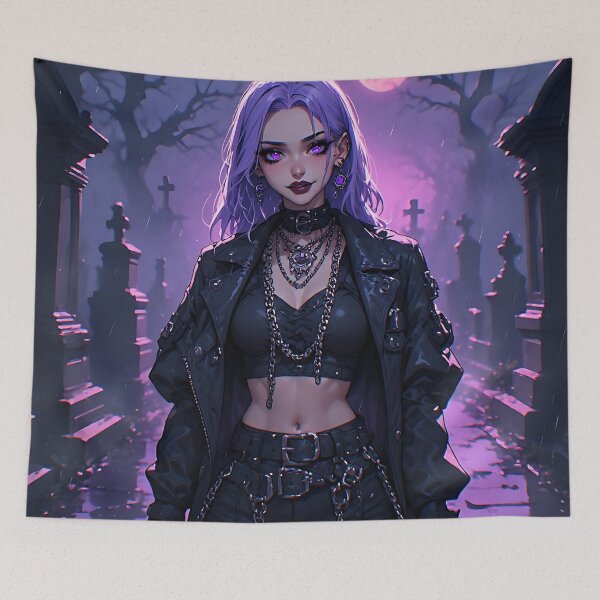 Item preview, Hot Halloween Anime Girl Goth Mommy Waifu Woman designed and sold by Your New Fixation.