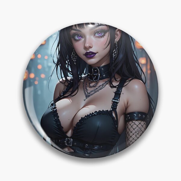 Item preview, Hot Halloween Anime Girl Goth Mommy Waifu Woman designed and sold by Your New Fixation.