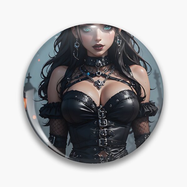 Item preview, Hot Halloween Anime Girl Goth Mommy Waifu Woman designed and sold by Your New Fixation.