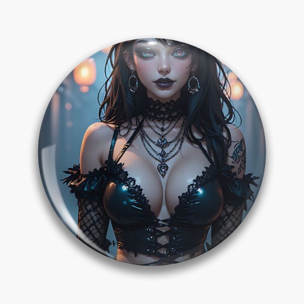 Item preview, Hot Halloween Anime Girl Goth Mommy Waifu Woman designed and sold by Your New Fixation.