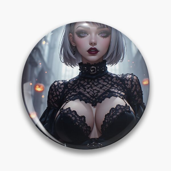 Item preview, Hot Halloween Anime Girl Goth Mommy Waifu Woman designed and sold by Your New Fixation.