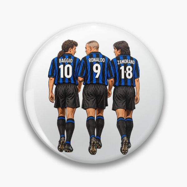 Item preview, Inter Milan Baggio Ronaldo Zamorano Nerazzurri designed and sold by Tony Panini Retro.