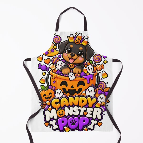 Item preview, Candy Monster Pop | Cute Rottweiler Halloween Candy Bucket Puppy designed and sold by KnrNazimTHRE4DS.