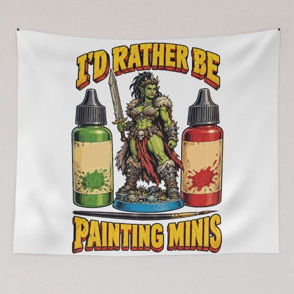 Item preview, Orc Warrior Queen Painting Miniature Hobby Art designed and sold by Yellowriversss.
