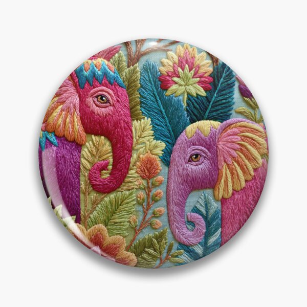 Item preview, Embroidery Elephant Tropical Paradise designed and sold by artsandsoul.