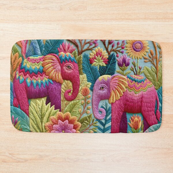 Item preview, Embroidery Elephant Tropical Paradise designed and sold by artsandsoul.