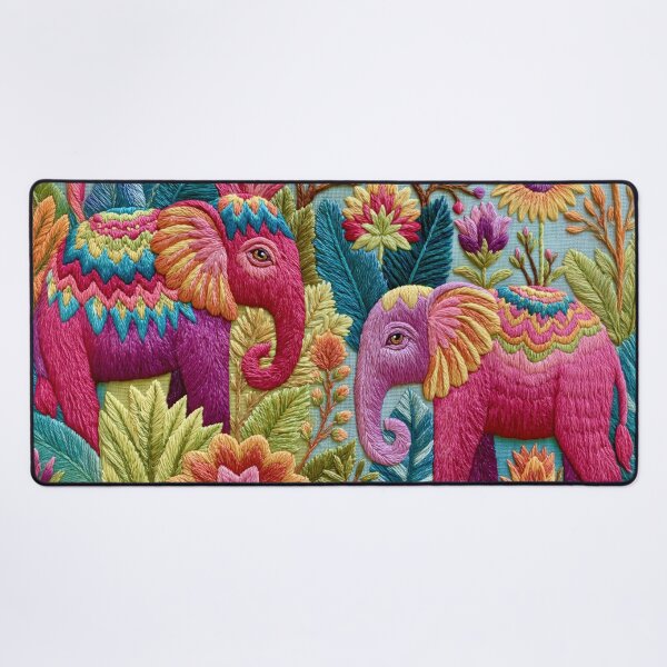 Item preview, Embroidery Elephant Tropical Paradise designed and sold by artsandsoul.