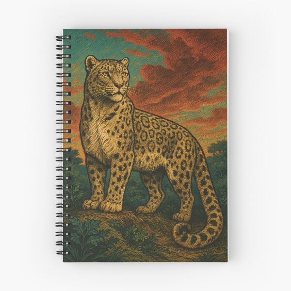 Item preview, Majestic Snow Leopard Vintage Poster | Retro Wildlife Wall Art designed and sold by PaintedPixels01.