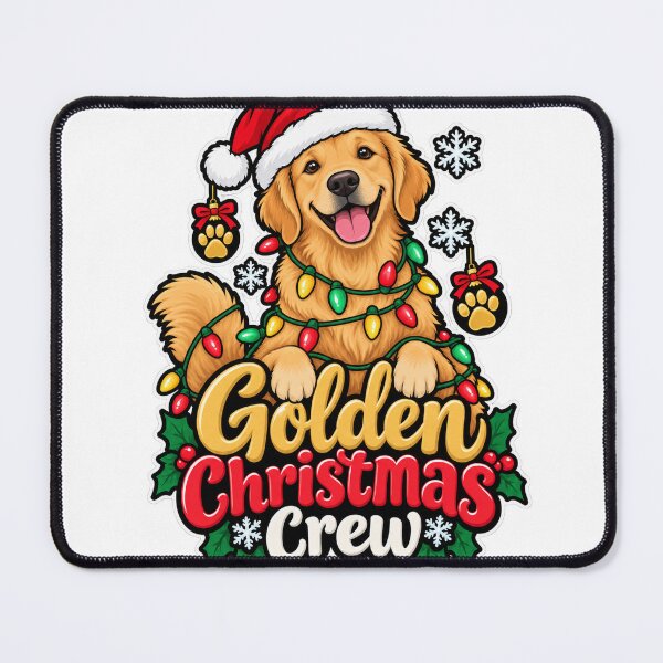 Item preview, Golden Christmas Crew Dog designed and sold by lubushop1.