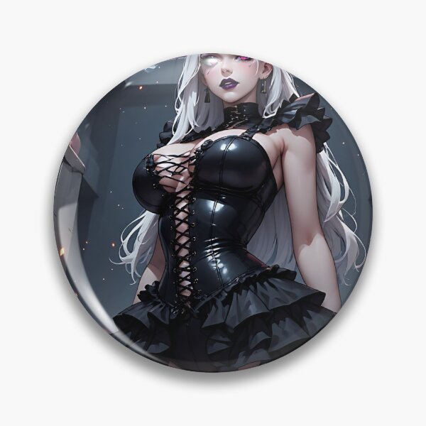 Item preview, Hot Halloween Anime Girl Goth Mommy Waifu Woman designed and sold by Your New Fixation.
