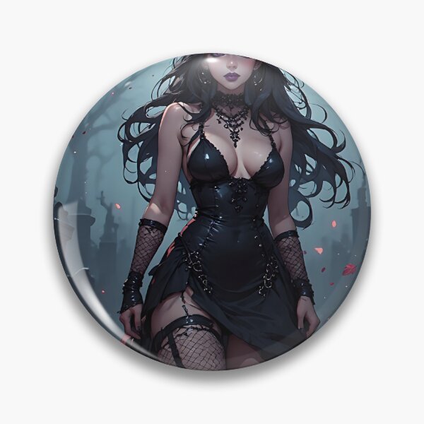 Item preview, Hot Halloween Anime Girl Goth Mommy Waifu Woman designed and sold by Your New Fixation.
