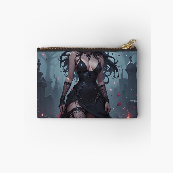 Item preview, Hot Halloween Anime Girl Goth Mommy Waifu Woman designed and sold by Your New Fixation.