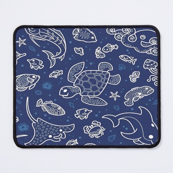 Item preview, Oceanic Harmony A Whimsical Collection of Marine Life Illustrations in a Tranquil Blue Palette Capturing the Beauty of Underwater Diversity designed and sold by Matt_Smith.