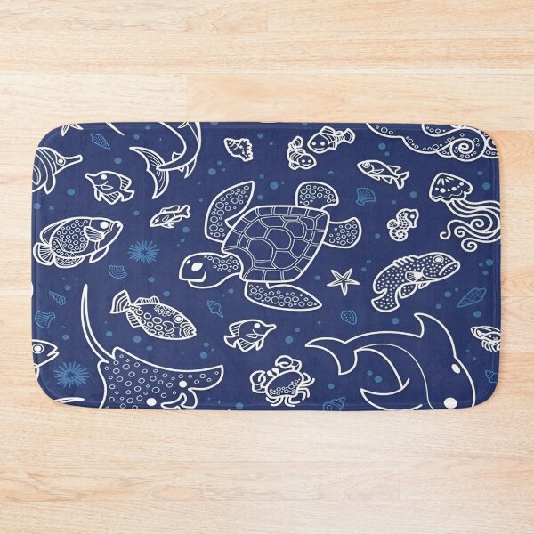 Item preview, Oceanic Harmony A Whimsical Collection of Marine Life Illustrations in a Tranquil Blue Palette Capturing the Beauty of Underwater Diversity designed and sold by Matt_Smith.