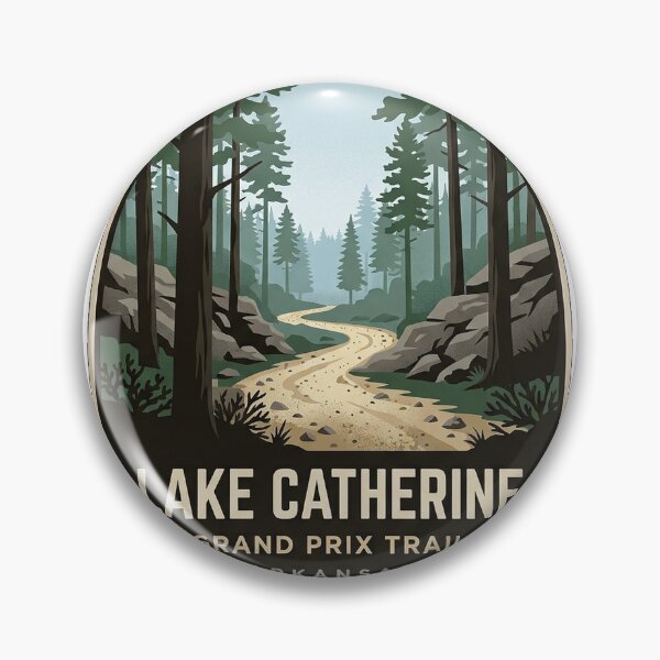 Item preview, Grand Prix Trail Lake Catherine State Park Oval Sticker designed and sold by DetourDgn.