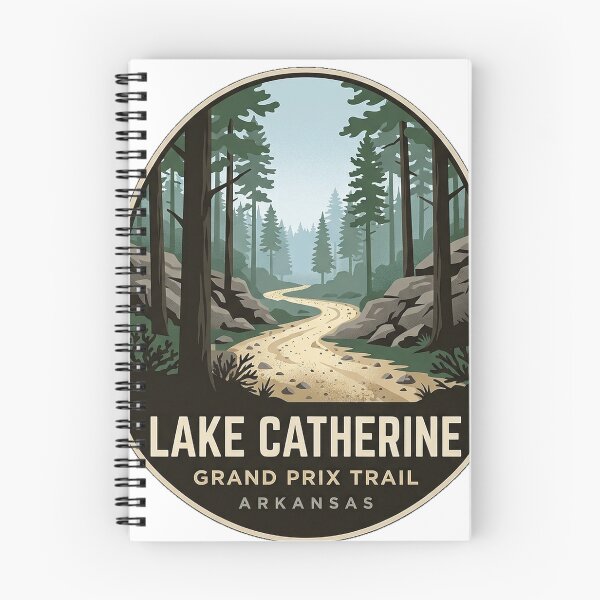 Item preview, Grand Prix Trail Lake Catherine State Park Oval Sticker designed and sold by DetourDgn.