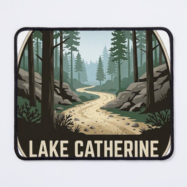 Item preview, Grand Prix Trail Lake Catherine State Park Oval Sticker designed and sold by DetourDgn.