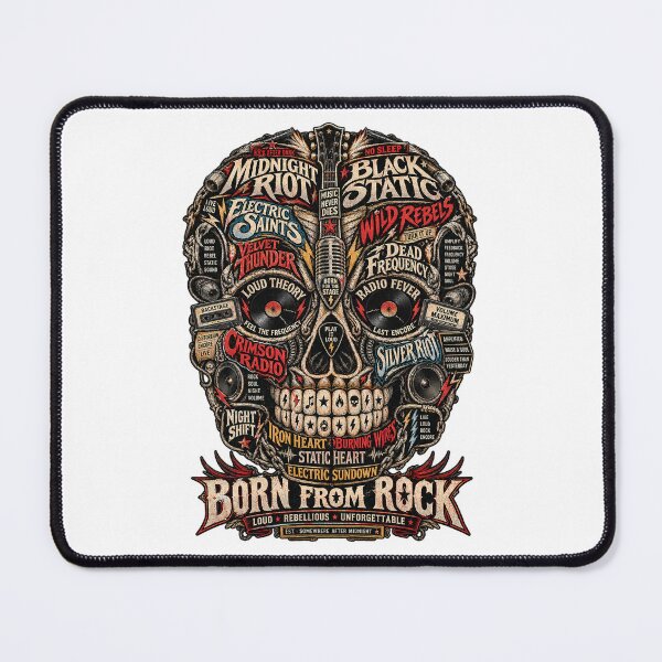 Item preview, Born From Rock Skull Band Typography designed and sold by karudondesigns.