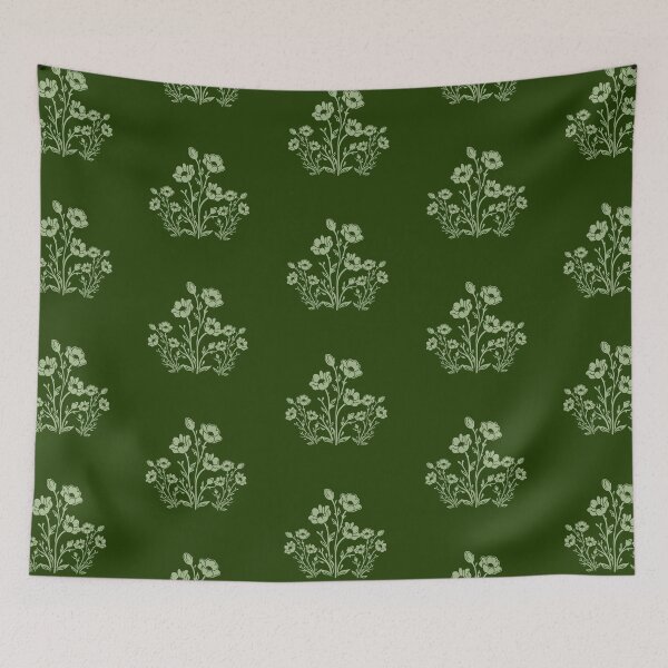 Item preview, Olive Green Botanical Wildflower Line Art designed and sold by ​Jyoti Digital Artist.