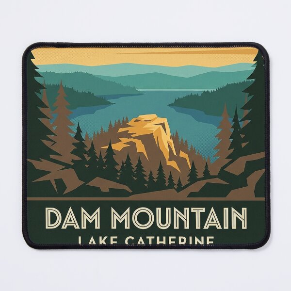 Item preview, Dam Mountain Overlook Lake Catherine State Park Sticker designed and sold by DetourDgn.