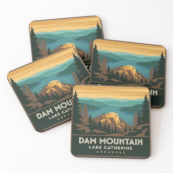 Item preview, Dam Mountain Overlook Lake Catherine State Park Sticker designed and sold by DetourDgn.