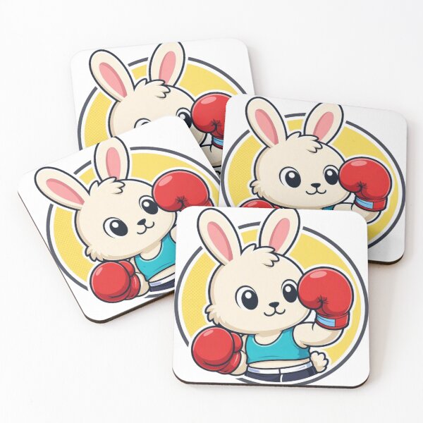 Item preview, Cute Chibi Boxing Rabbit Saturday Morning Cartoon Fighter designed and sold by Martial-Art-23.