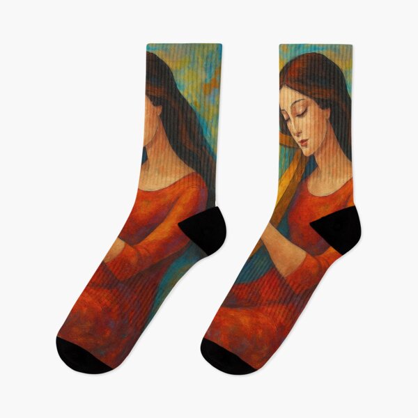 Item preview, Harpist Playing the Harp painting. designed and sold by GalleryKauffeld.